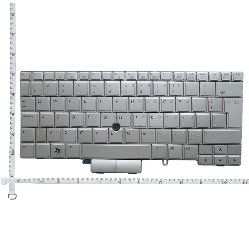Клавиатура для ноутбука HP Elitebook 2760P 12 1 дюйма серебристая блестящая с картриджем