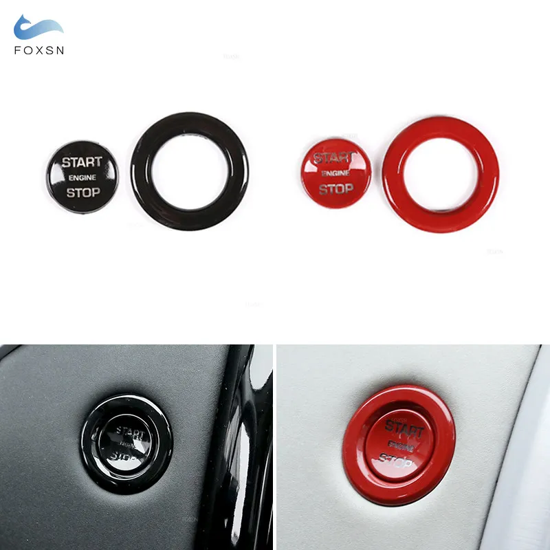 

Red/Silver/Black ABS Car Engine Start Stop Button Cover Trim For Land Rover Discovery Sport LR5 Range Rover Sport Vogue Evoque