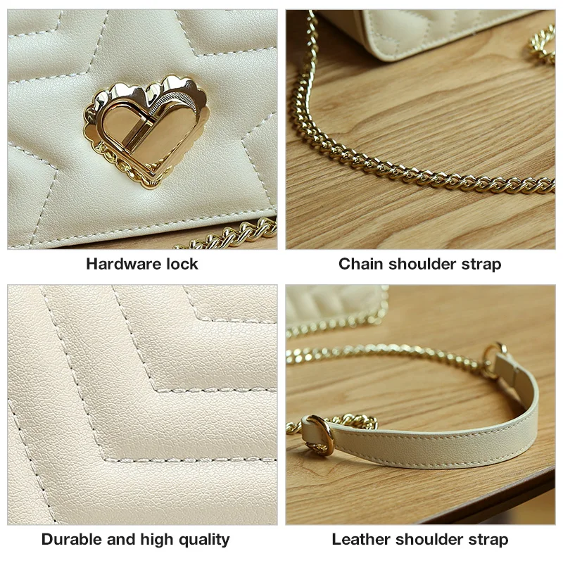 LAORENTOU Маленькая женская сумка с клапаном Классическая мягкая яловая кожа через