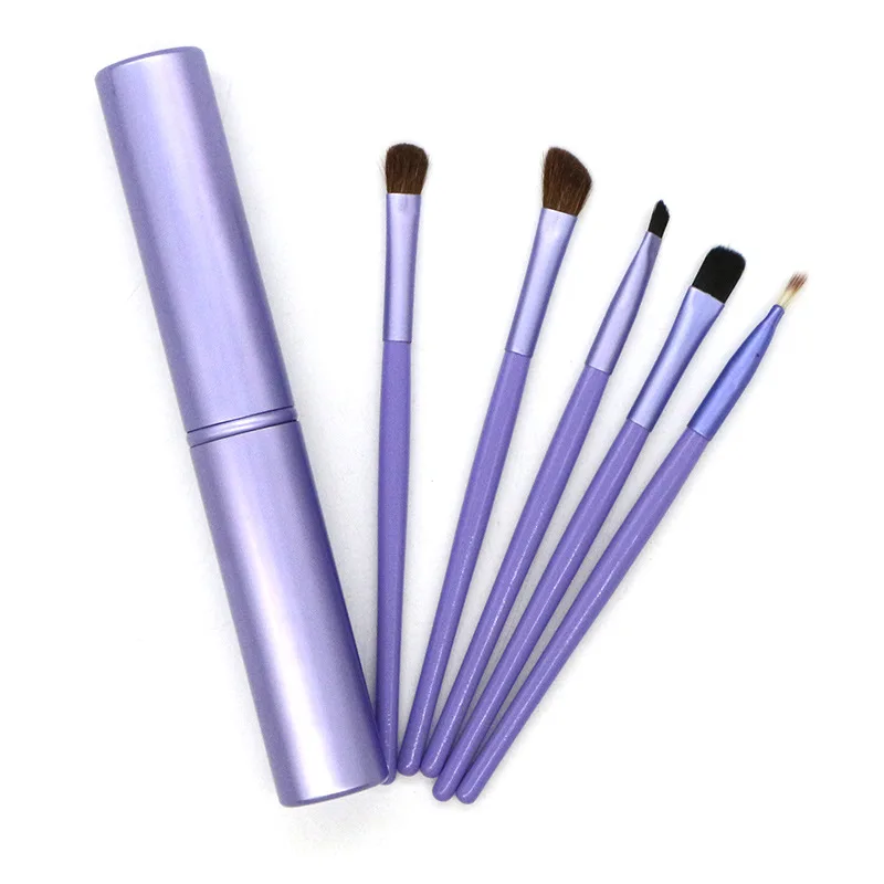 5 Professional Travel Portable Mini Eye Makeup Brush Sets Apply Smudge Eyeshadow Eyeliner Eyebrow Lip Blend | Красота и здоровье
