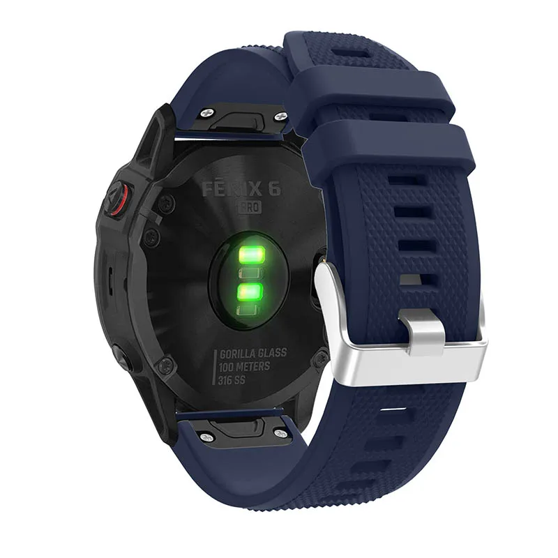 20 22 26 мм для Garmin Fenix 6S 6 6X Pro 5S 5 5X Plus удобный силиконовый ремешок смарт-аксессуары быстросъемный ремешок для часов