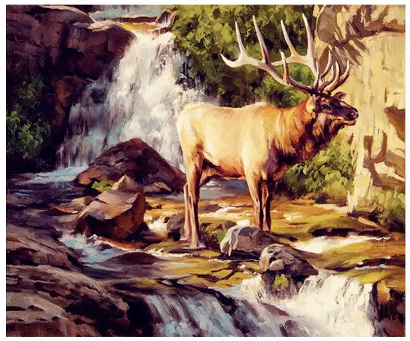 diy animals diamond painting moose full drill embroidery art rhinestone mosaic drawing pictures decor gift new arrival | Дом и сад