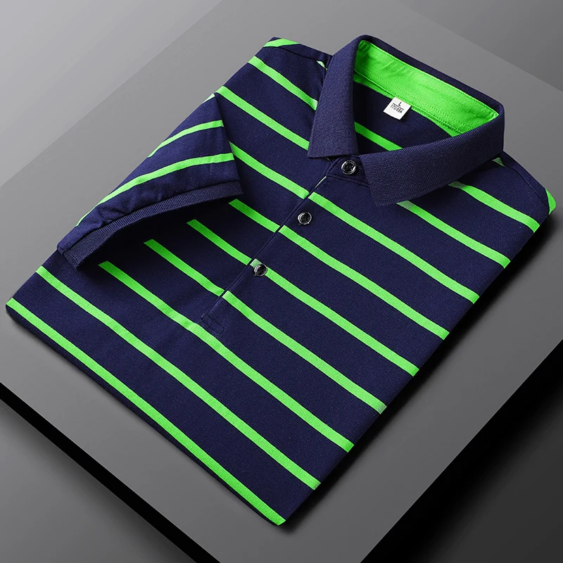 

2021summe Men's leisure fashion elastic short sleeves polo shirts Men's high quality short sleeves cotton polo shirt size M-4XL