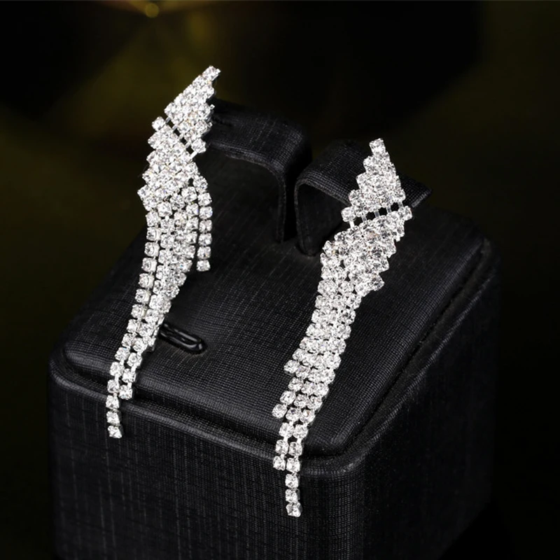 Элегантные длинные серьги с кисточками для женщин Простые Длинные подвески со