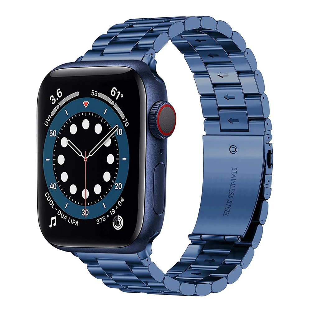 

Ремешок из нержавеющей стали для Apple Watch 7 Band, деловой браслет для iWatch SE 6 5 4 3 40 мм 44 мм 38 мм 42 мм