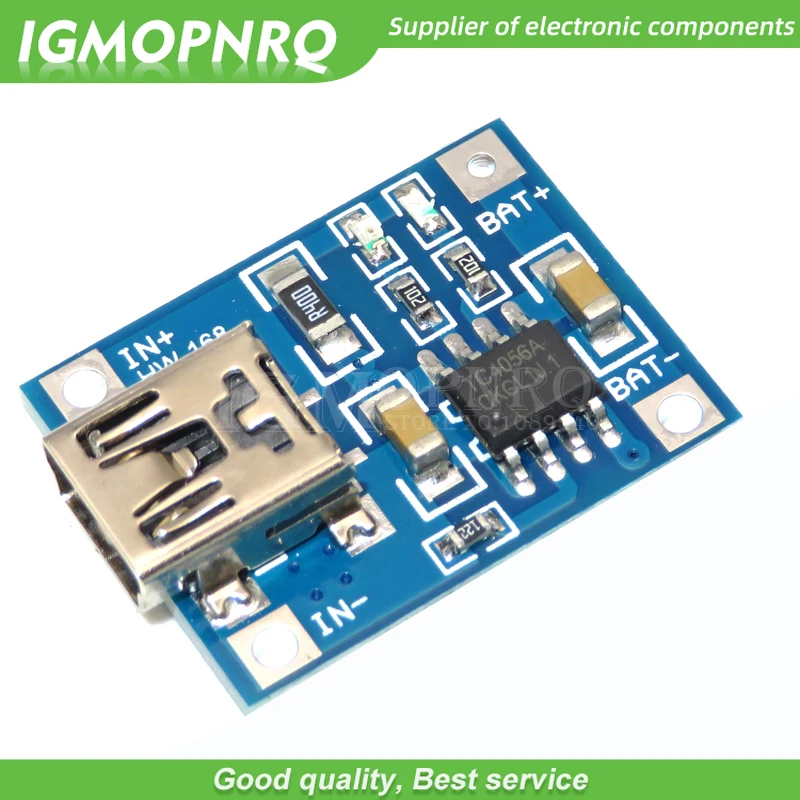 

10pcs 5V 1A USB 18650 Lithium Battery Charging Board Charger Module+Protection Dual Functions TP4056