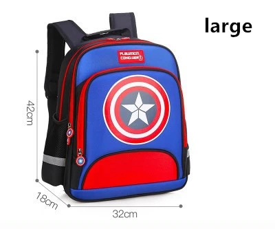 Капитан Америка мальчик детский сад Школьная Сумка подростковая детская студенческие рюкзаки водонепроницаемые детские школьные сумки - Цвет: E