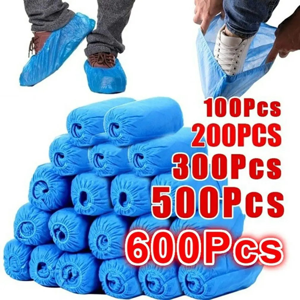 

Non-woven Fabric Disposable Shoes Covers with Elastic Band Breathable Dust-proof Thickened Anti-slip Anti-static Shoe Covers