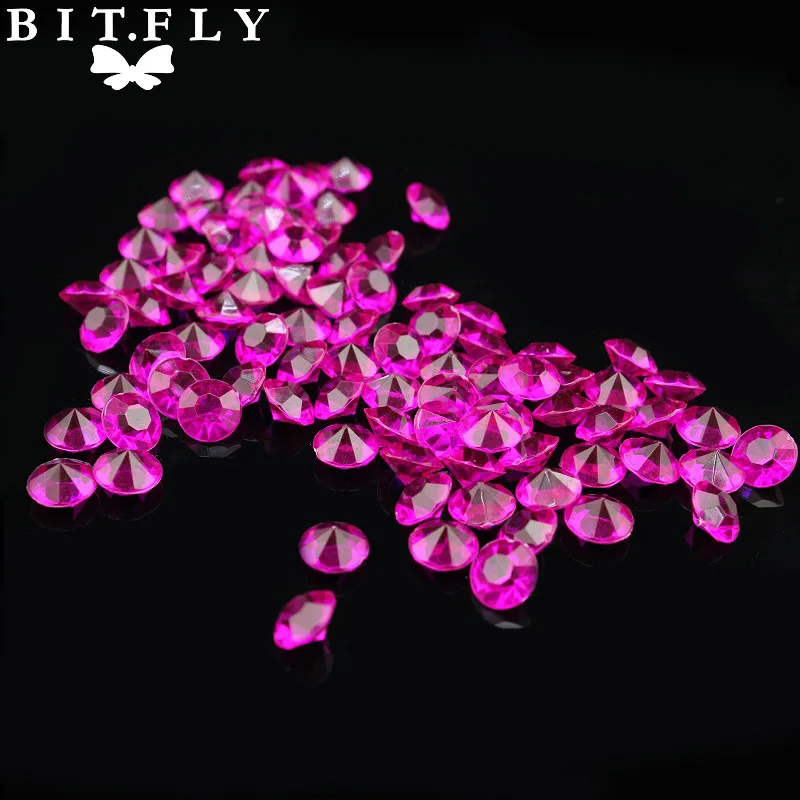 Rose Red 10 мм 4 Чистый карат Свадебный Стол Разброс Кристаллов алмазное украшение 10,0 мм 2000 шт Вечерние сувениры для мероприятий - Цвет: Rose Red