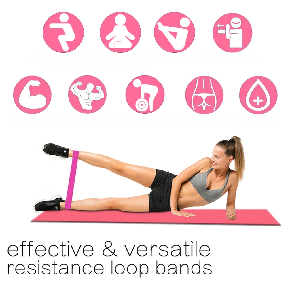 

Lixada 4PCS Sports Exercise Resistance Loop Bands Set Elastic Booty Band Workout Band for Yoga Home Gym Training Physical