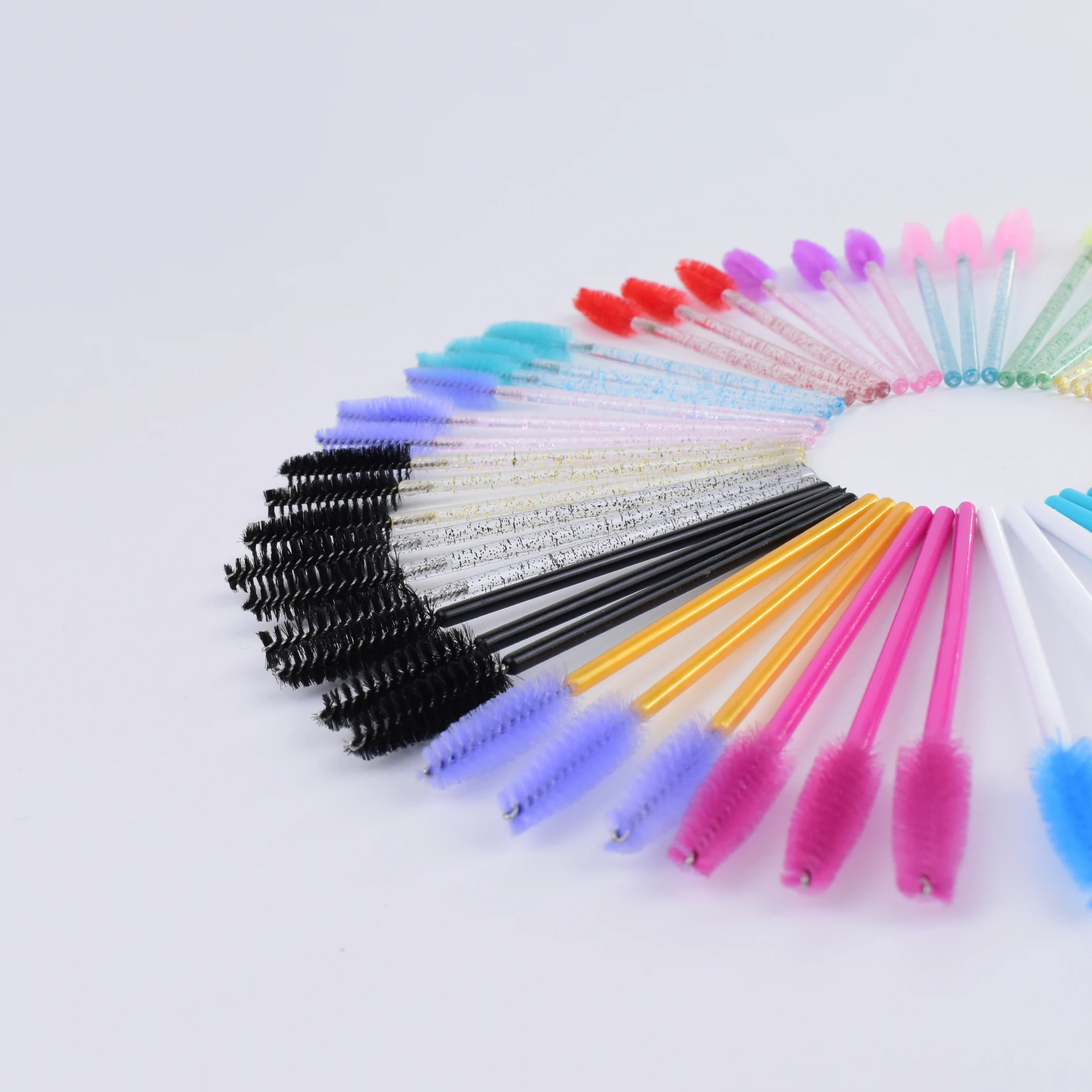 

False Eyelashes Brushes Crystal Diamond Handle Mascara Wands Eyelash Extension Makeup Tool Colour щеточки для ресниц