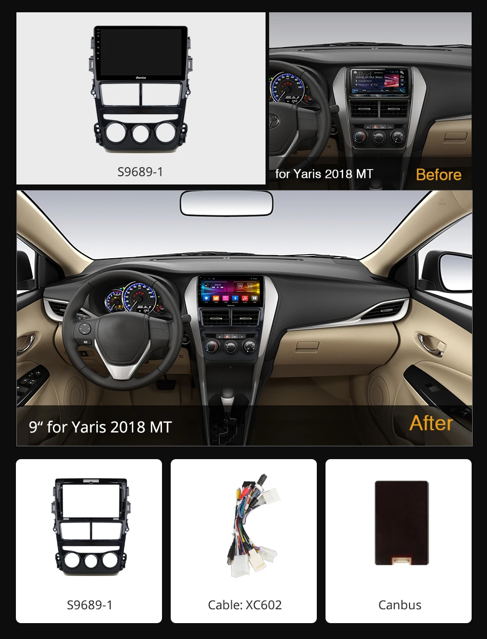 Ownice Android 9 0 Octa Core k3 k5 k6 автомобильный dvd плеер для Toyota Yaris 2018 MT/AT Авто радио GPS 4G LTE 360