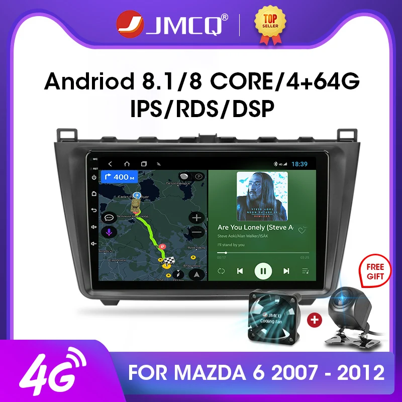 Автомагнитола JMCQ 2 din Android 9 0 мультимедийный видеоплеер RDS DSP для Mazda 6 Rui wing 2007 2012 GPS