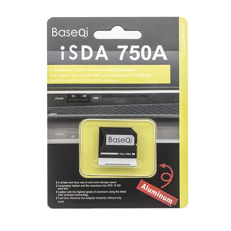 Алюминиевое устройство считывания карт памяти Micro SD/TF для Dell XPS 15 ''(9550) и m5510|adapter