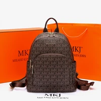 mkj women big capacity backpacks leather backpack fashion anti theft shoulder school bag for girls quality female travel bag