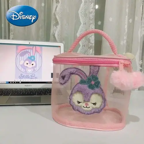 

Disney Stellalou Losto Net Yarn Hand-carrying Wash Bag Cosmetic Bag Girl Heart Portable Finishing Storage Bag