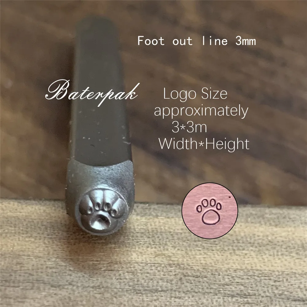 

Solid Footprint Metal Jewelry Design Stamps,Snow Pattern DIY Bracelet/jewelry symbols steel stamp