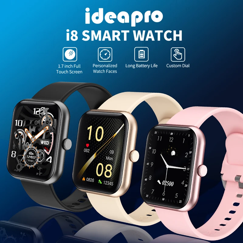 

For Ideapro i8 Smart Bracelet 1.7 inch Screen Sports Smart Watch 3D Sensor TPU Strap Pedometer Smart Wristband Watchs