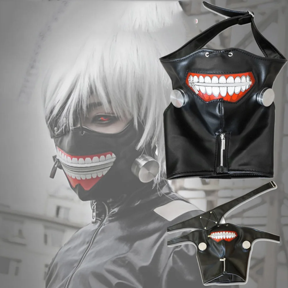 Крутая белая черная расцветка Tokyo Ghoul 2 полумаска для лица вечерние маскарадные