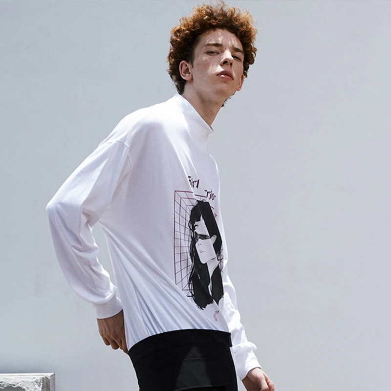 

Aolamegs Hoodies Sweatshirt Men's Graffiti Printed Casual Pullover Autumn Spring Long Sleeve Streetwear Fashion High Street Tops