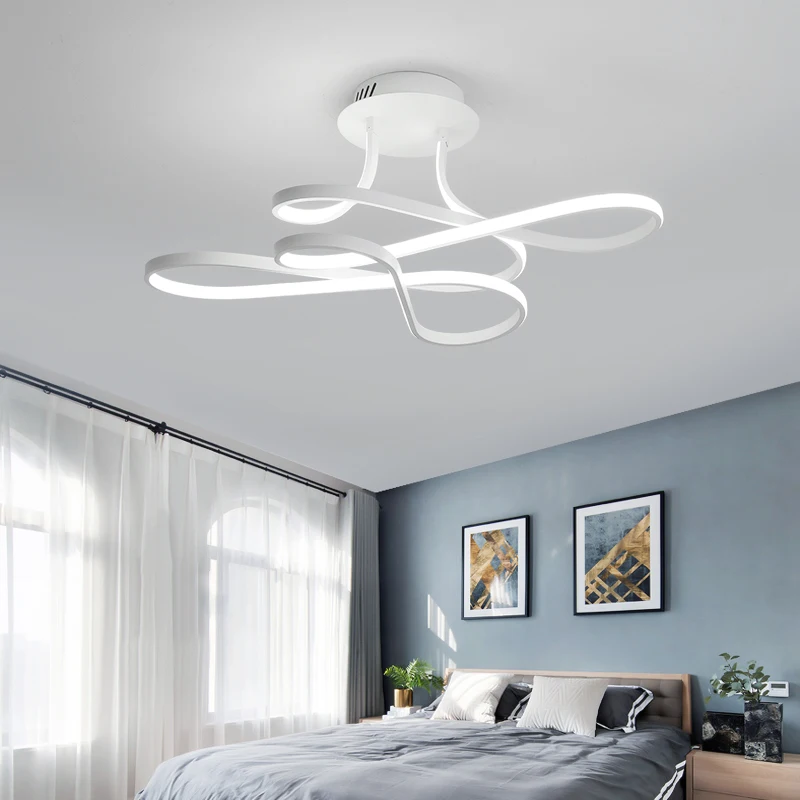 

modern led Chandelier Lights For Living Room Dining Kitchen Bedroom Home Black Rectangle indoor Ceiling Lamp Lighting Fixtures