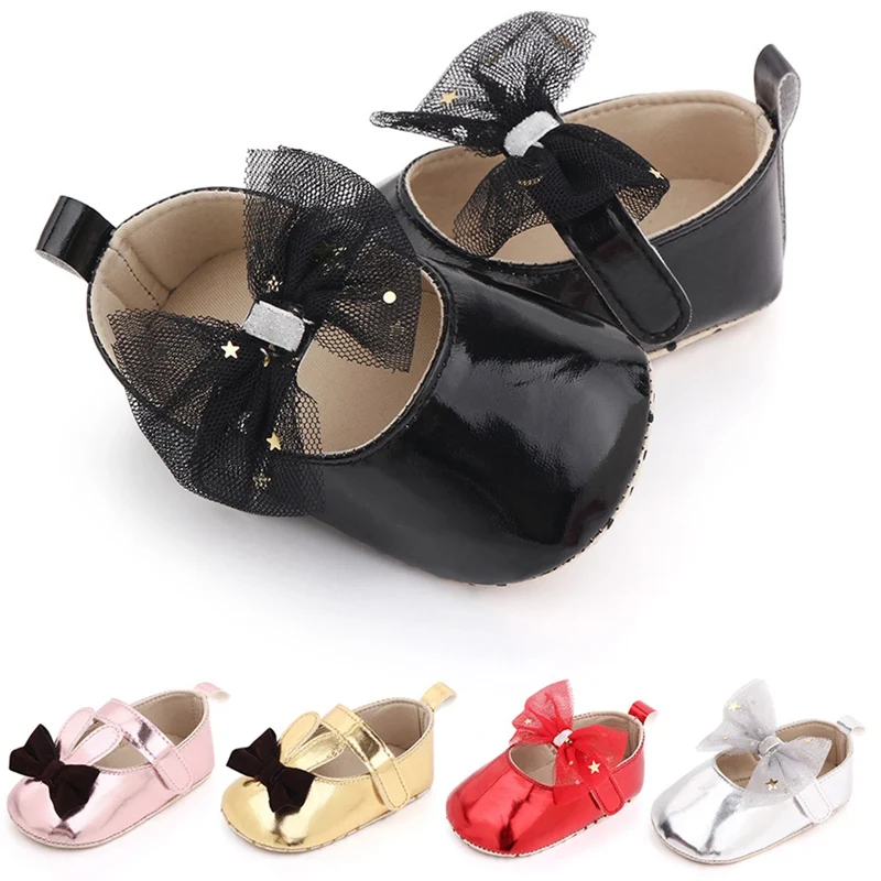 Zapatos planos de princesa con lazo de malla transpirable para ni&ntilde;as peque&ntilde;as, zapatillas de suela suave para caminar, Primavera, 2021-3