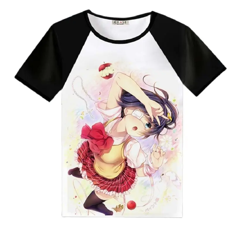 Унисекс аниме Cos Cyuunibyou Demo Koigashitai таканаши Рикка Повседневная хлопковая Футболка