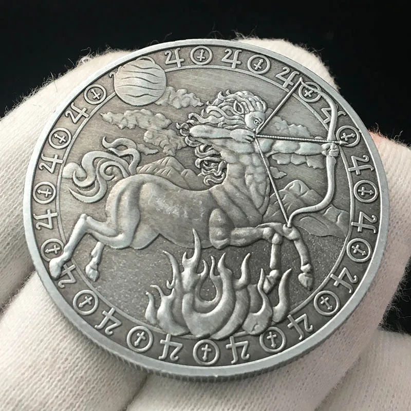 12 шт. в упаковке двенадцать созвездий зодиака Серебряная Юбилейные монеты евро