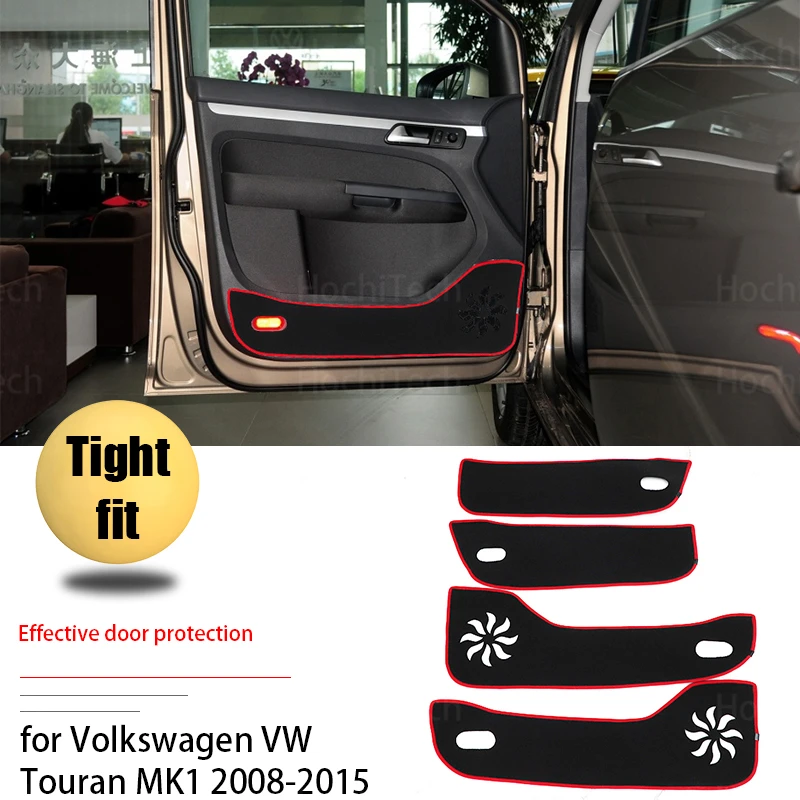 

Door Inside Guard Decal Side Edge Cover Protection Carpet Car Door Anti Kick Pad Sticker for Volkswagen VW Touran MK1 2008-2015