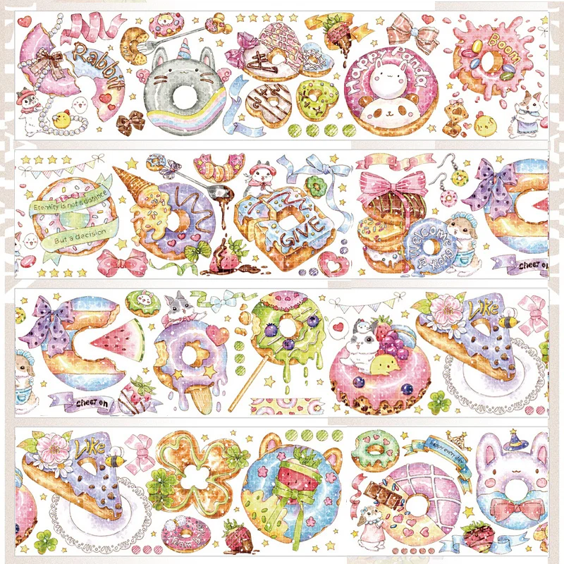 

1 Loop Sweet Rabbit Circle Crystal Bright PET Journal Japanese Paper Washi Tape Taiwan