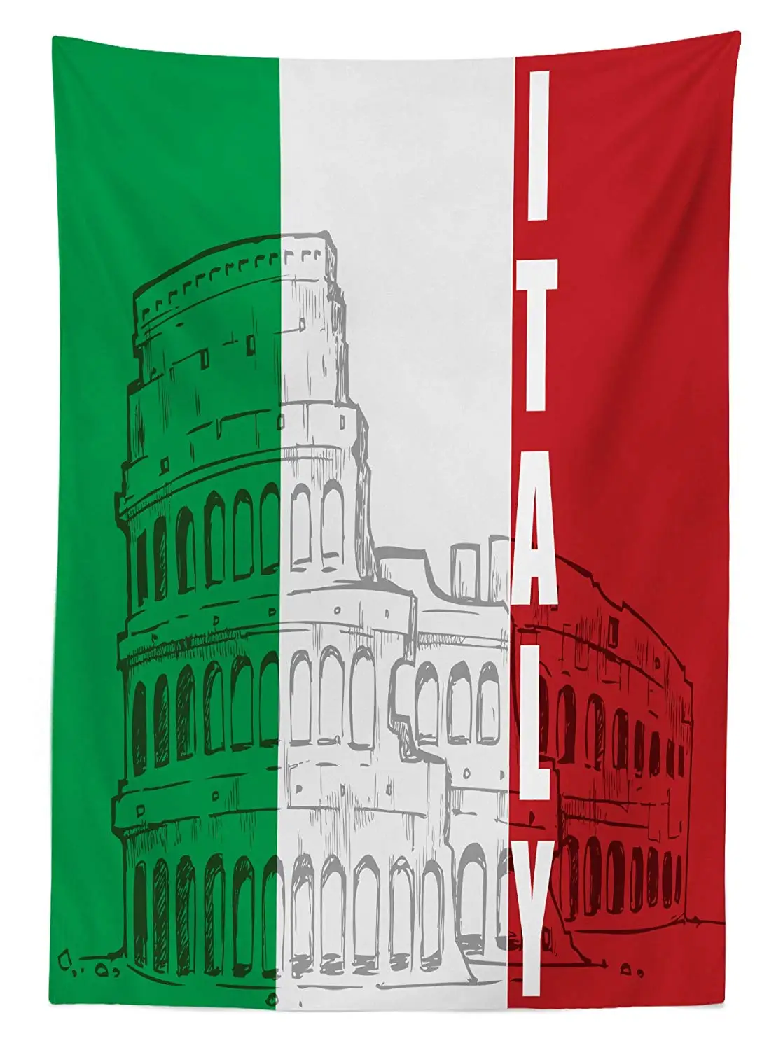 Итальянский флаг Скатерть Roma Landmark colorsseum Heritage Cityscape Civilization скатерть для обеденной