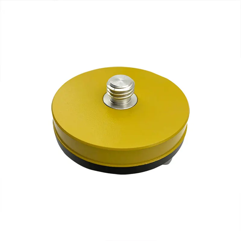 Adaptador Tribrach de tres mandíbulas de tipo fijo, accesorio amarillo de alta calidad con tornillo giratorio de montaje x11 de 5/8 pulgadas, Compatible con GPS/prismas Surveying