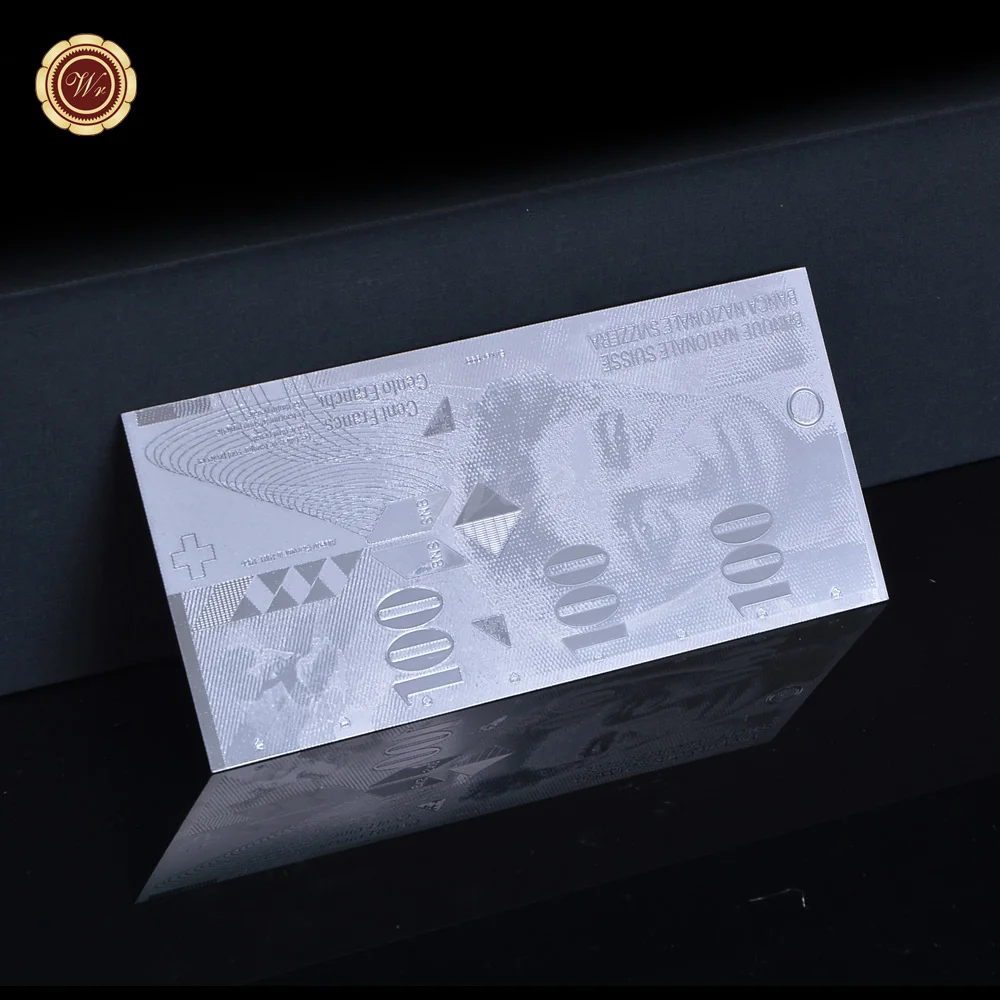 WR 6 шт./лот золотые швейцарские банкноты с рамкой серебряные Поддельные Банкноты