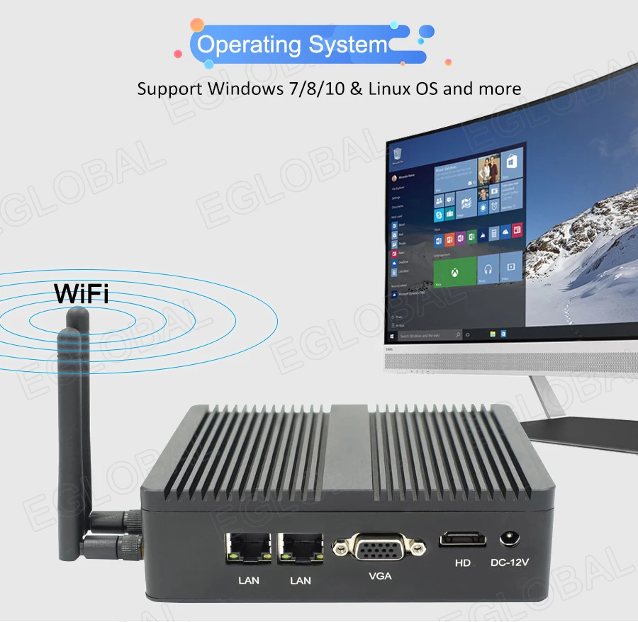 Маленький мини-ПК Intel Celeron J1900 J3160 Dual Lan Dual Com Windows Linux мини-компьютер Pfsense компьютерный сервер брандмауэр Wifi