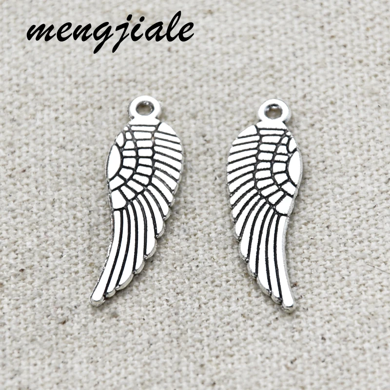 14 шт. модные двухцветные Подвески Крылья Ангела металлические подвески для