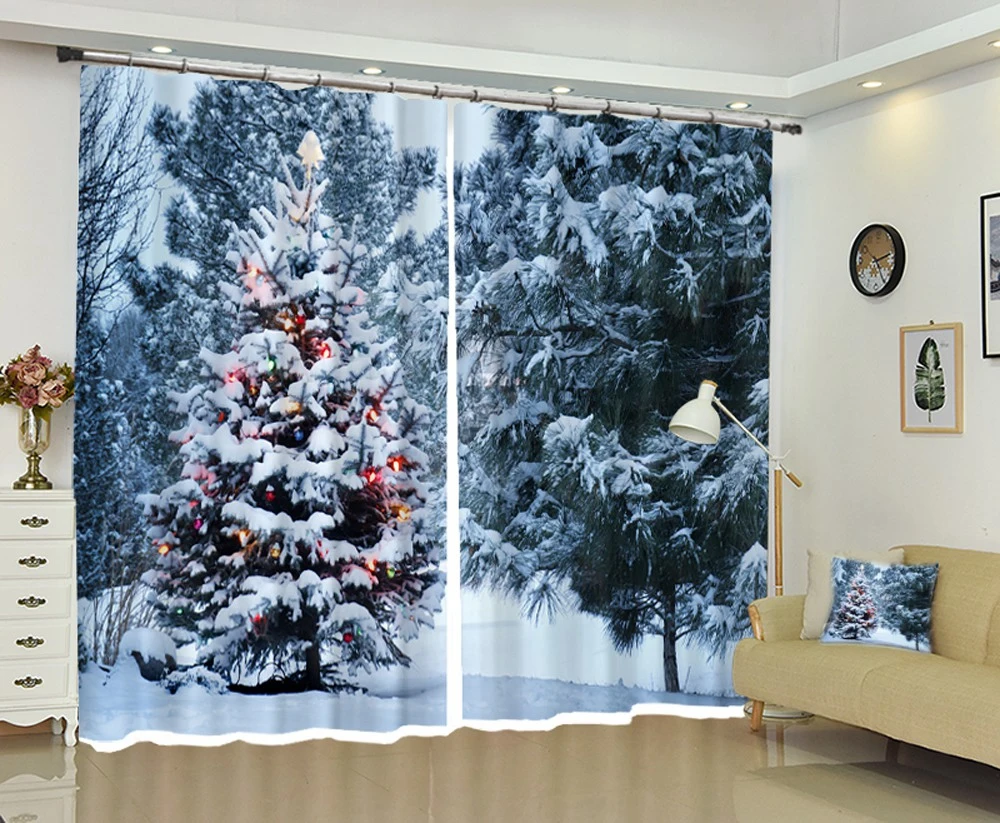 3D цифровая печать на снежную елку babson занавеска сделай сам для фотосъемки