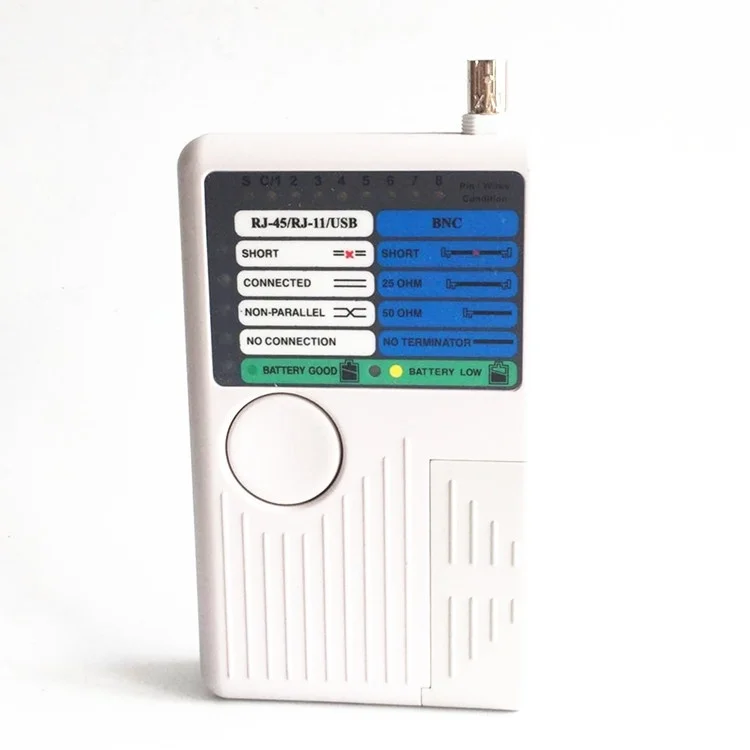 

Портативный тестер сетевого кабеля RJ11 RJ45 USB BNC LAN, тестер для UTP STP LAN кабелей, детектор, высокое качество, инструмент для тестирования сети