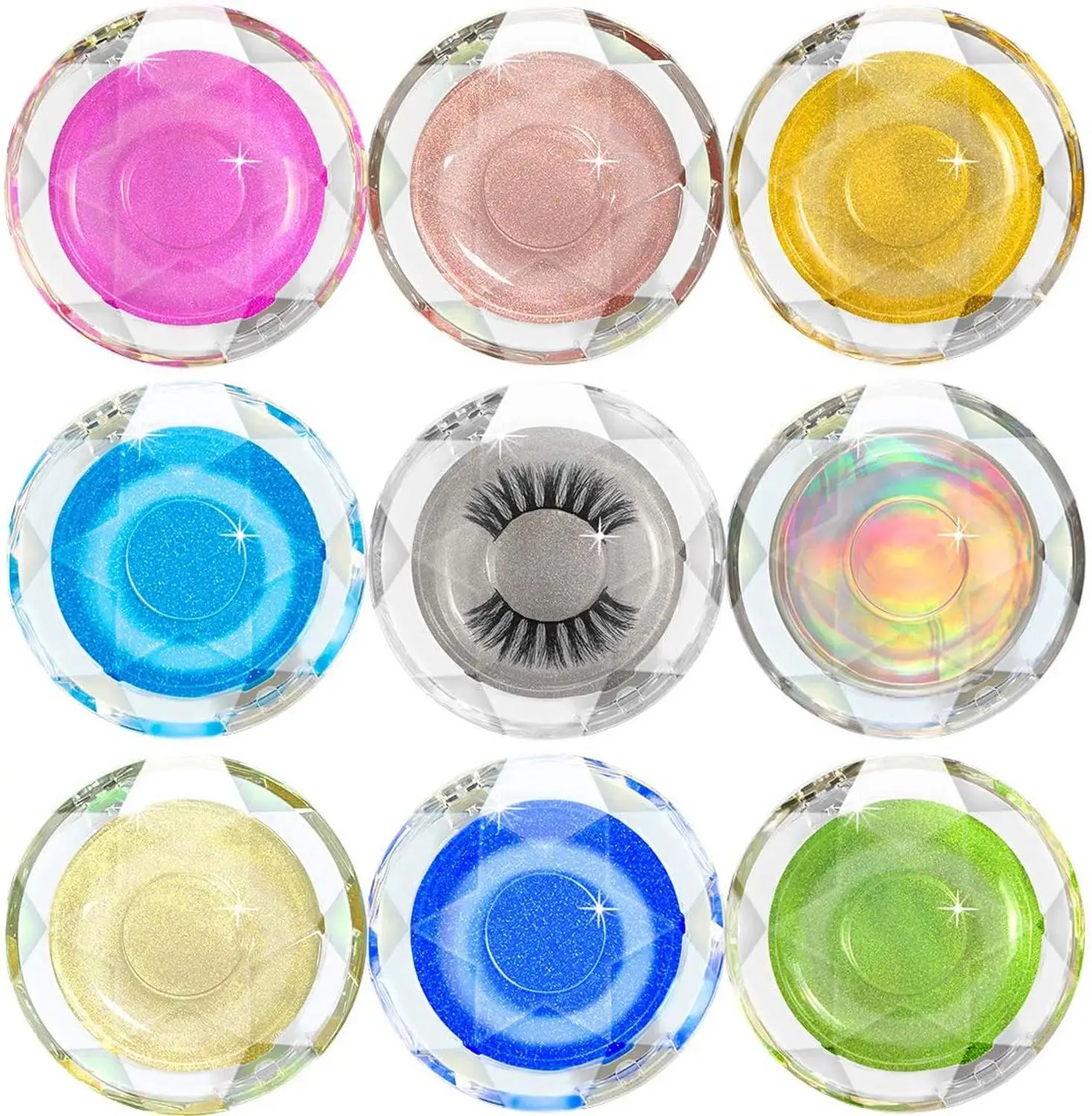 Премиум блестящие карточки для ресниц коробки круглая карточка фон бумажные