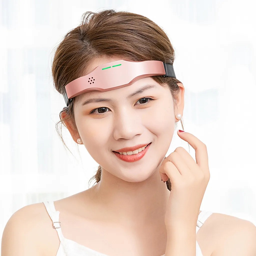 45# USB Rechargeable Head Massager Forehead Brain Relaxation For Stress Relax Improve Sleep Health Headache Eliminator |