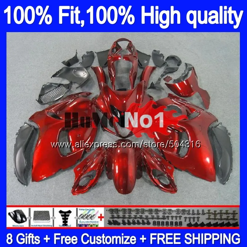 

Инъекция для SUZUKI Hayabusa GSXR 1300 Φ 29MC.13 GSXR1300 2008 2009 2010 2011 2012 08 09 10 11 12 обтекатель темно-красный