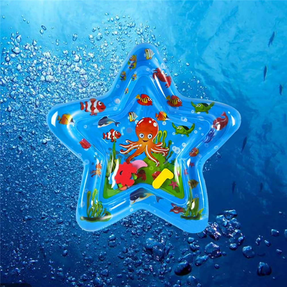 

Baby Inflatable Water Cushion Watering Pad Infant Mat Toys Fun Activity Play Center Boy Girl Summer Bath Pad Toy for 3-12 Months