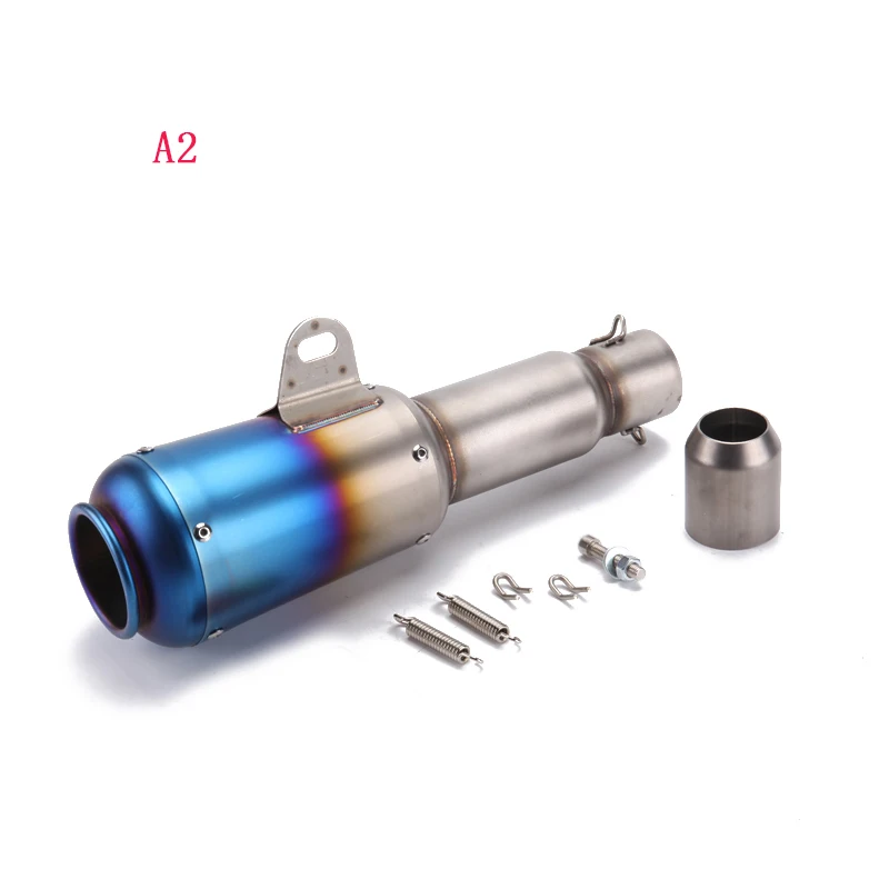 Выхлопной глушитель TKOSM для мотоцикла и скутера универсальный из нержавеющей