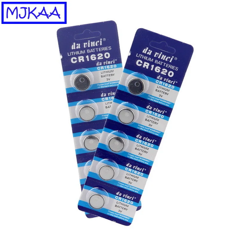 MJKAA 10 шт. LM1620 CR1620 ECR1620 KCR1620 BR1620 литиевый 3 в кнопочный элемент батарея большой