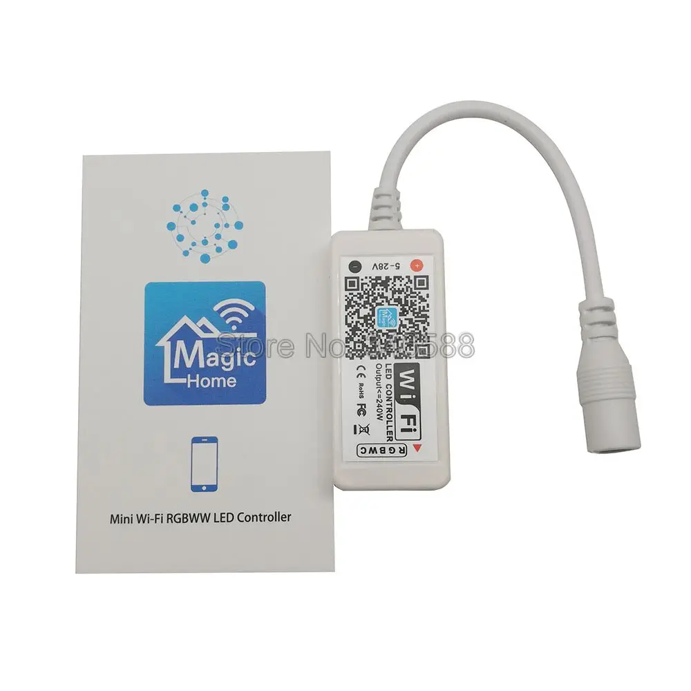 Magic Home мини беспроводной Wi-Fi RGB+ CCT управление Лер 12 В 24 в телефон приложение управление Alexa Google Home Голосовое управление для RGBCCT Светодиодная лента