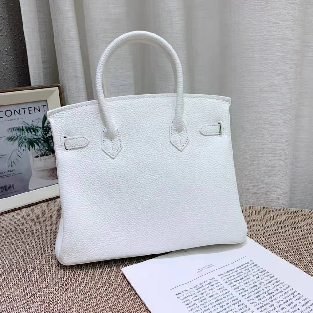 

Portable Bag 2022 Leather Women's Bag Fashion Mother Bag Lychee Grain Cowhide Big Handbag High Quality Ladies Bag Female Wrist