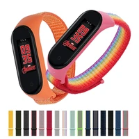 colors nylon loop strap for xiaomi mi band 6 5 4 3 wristband sports breathable bracelet for miband 6 5 replacement strap