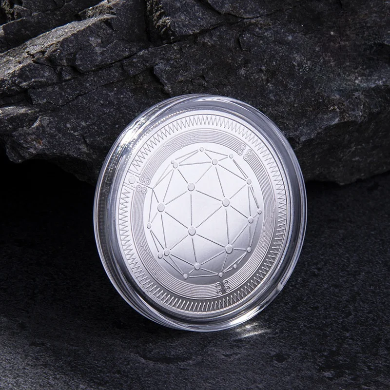 Позолоченная монета QTUM 1 шт. коллекционная Подарочная для криптовалюты