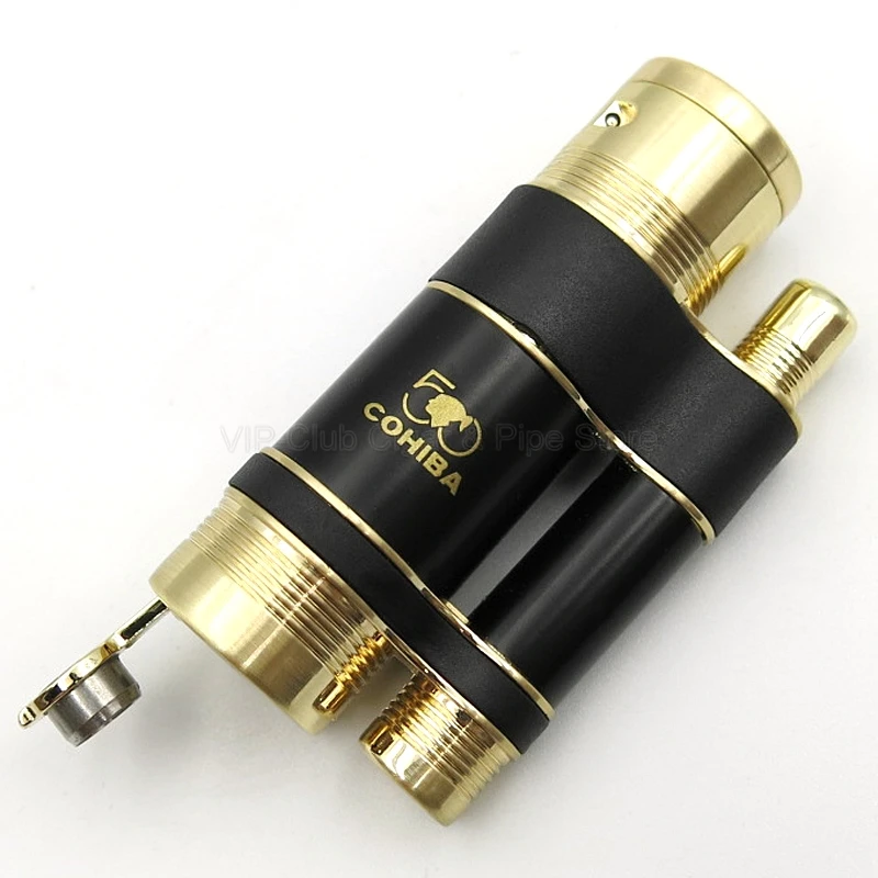 COHIBA 50th Anniversary Edition 3 Jet Flame Зажигалка для сигарет Пепельница резак ножничный костюм
