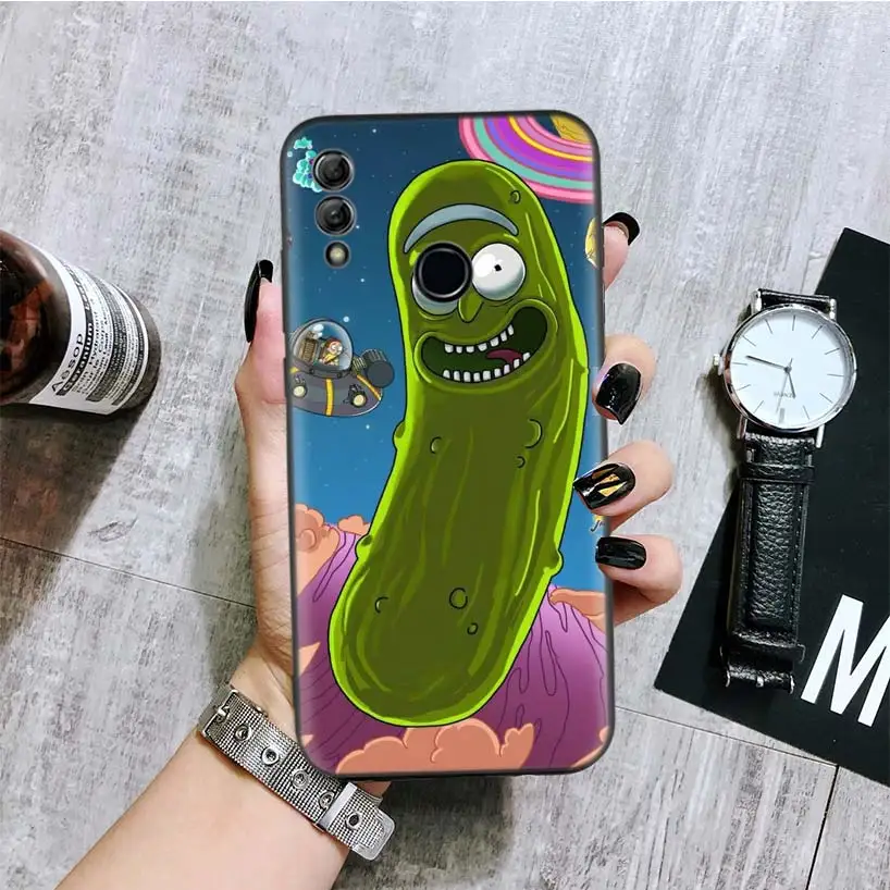 Рик и Морти рассольник черная крышка чехол для телефона для huawei Y9 Y5 Y6 Y7 Honor 10 9 Lite 9X8X8 S 8A фотоаппаратов моментальной печати 7S 7A 10i 20i V20 чехол