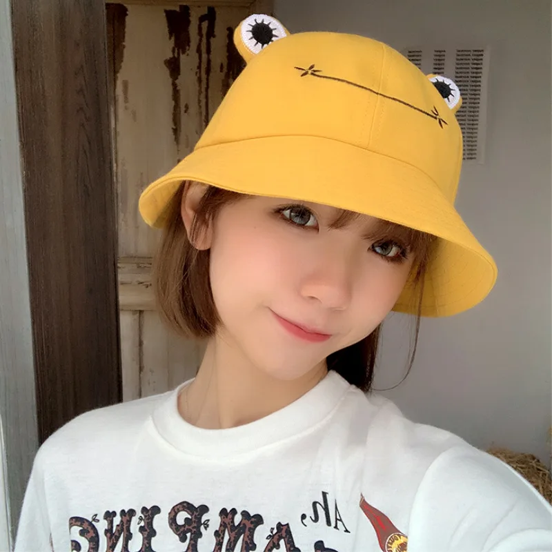 

Fashion Bucket Hat Panama For Women Men Cute Frog Hat Casual Cap Top Sun Hat Summer Hip Hop Cap Bob Fisherman Chapeau Femme
